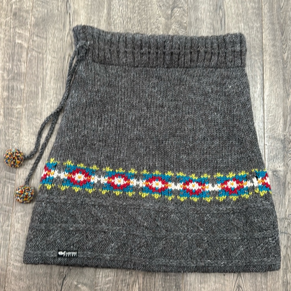 Gray Patterned Midi Skirt